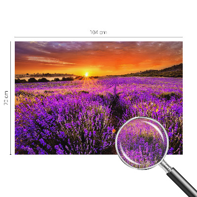 Peel and stick wall mural for kids' room with a lavender sunset design