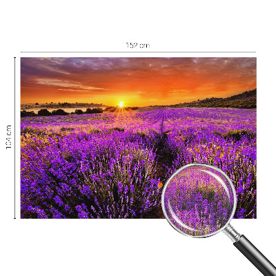 Peel and stick wall mural for kids' room with a lavender sunset design