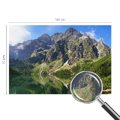 Nursery wall mural with a picturesque mountain scene