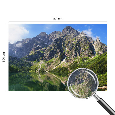 Nursery wall mural with a picturesque mountain scene