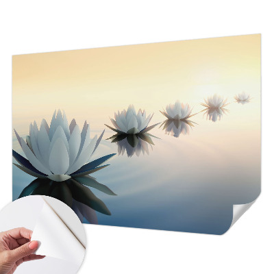 Peel and stick wall mural featuring a peaceful scenic view