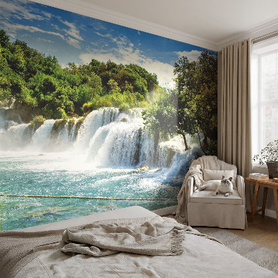 Self-adhesive photo wallpaper with a stunning waterfall motif