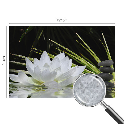 Removable wall mural with a lily meditation design