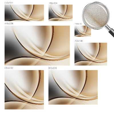 Peel and stick wall mural for living room with a rounded line design