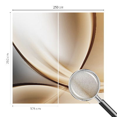 Peel and stick wall mural for living room with a rounded line design