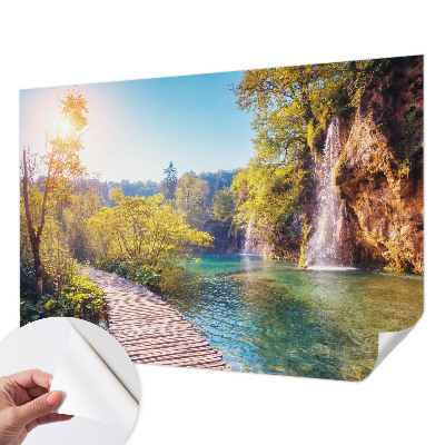 Peel and stick wall mural for bedroom with a natural landscape design