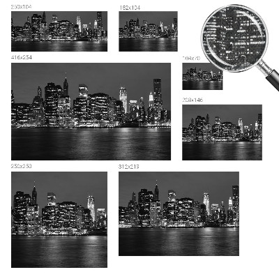 Peel and stick wall mural for bedroom with a night metropolis design