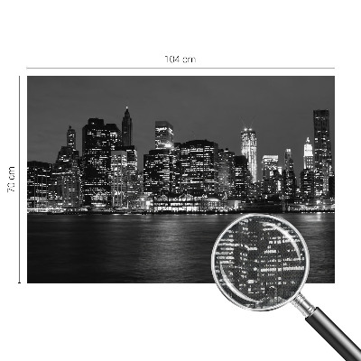Peel and stick wall mural for bedroom with a night metropolis design