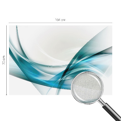 Peel and stick wall mural for kids' room with a blue waves design