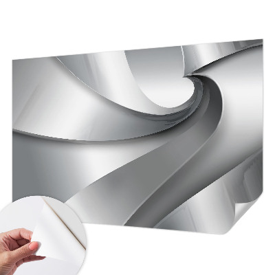 3D photo wallpaper mural with a geometric spiral pattern