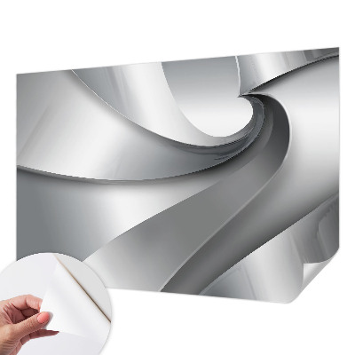 3D photo wallpaper mural with a geometric spiral pattern