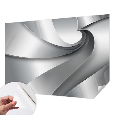 3D photo wallpaper mural with a geometric spiral pattern
