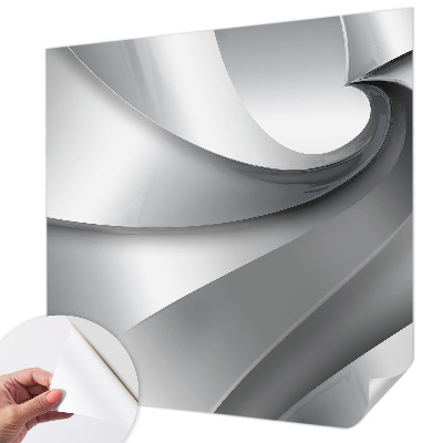 3D photo wallpaper mural with a geometric spiral pattern