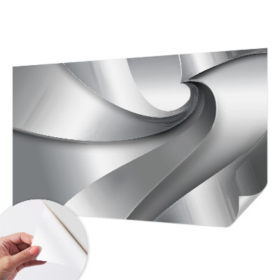 3D photo wallpaper mural with a geometric spiral pattern