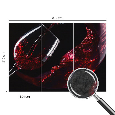 Peel and stick wall mural for living room in a red wine color