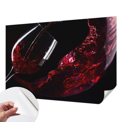 Peel and stick wall mural for living room Red wine
