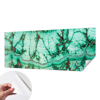 Baby room wall mural with green patterned design