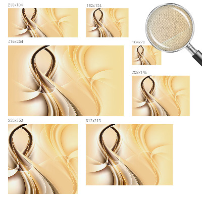 Peel and stick wall mural with wavy line pattern