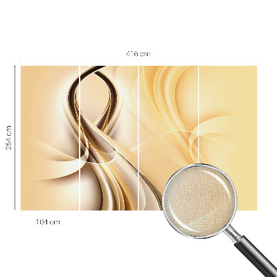Peel and stick wall mural with wavy line pattern