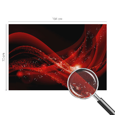 Self-adhesive wall mural with the Red Vortex design