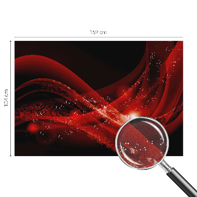 Self-adhesive wall mural with the Red Vortex design