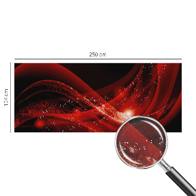 Self-adhesive wall mural with the Red Vortex design