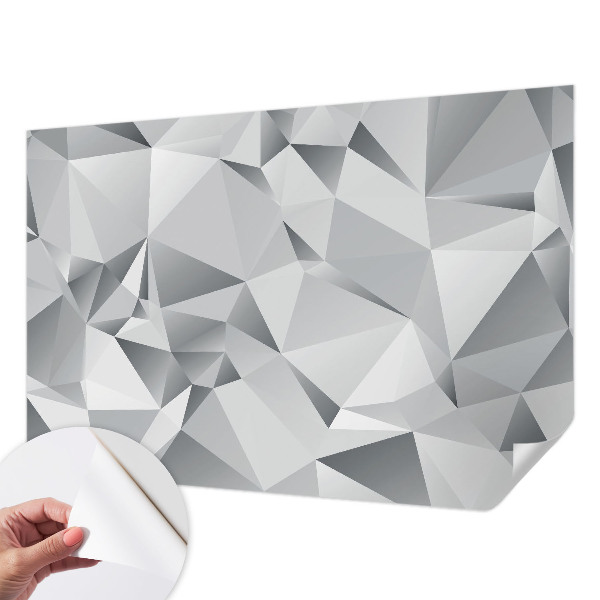 Stick-on wall mural with an abstract geometric design