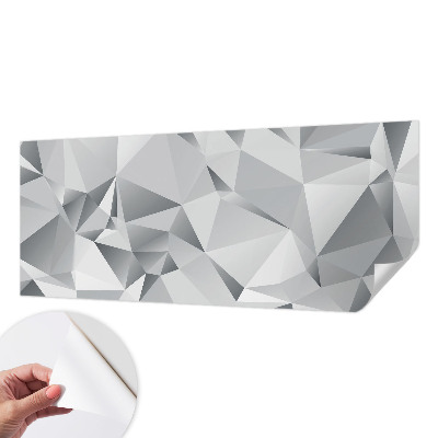 Stick-on wall mural with an abstract geometric design