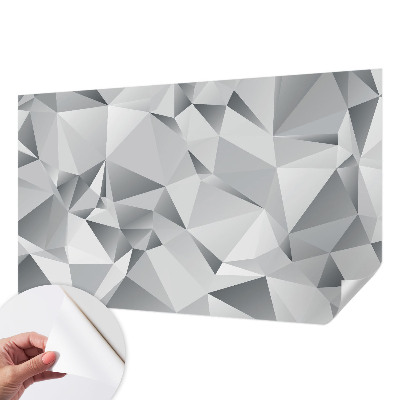 Stick-on wall mural with an abstract geometric design