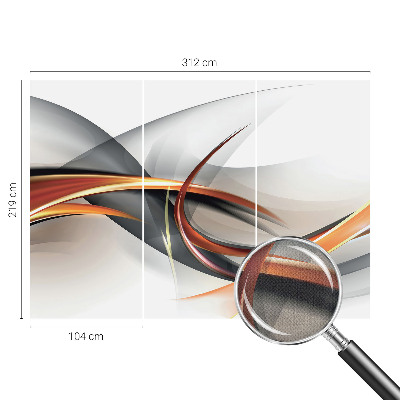 Removable wall mural wallpaper with an abstract dynamic pattern