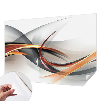 Removable wall mural wallpaper with an abstract dynamic pattern