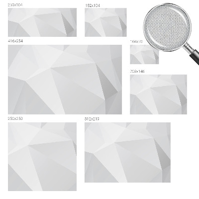 Removable wall mural with a gray triangle pattern