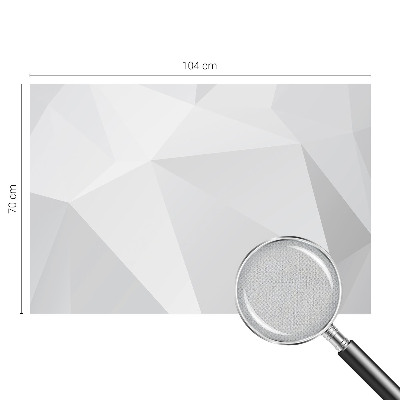 Removable wall mural with a gray triangle pattern