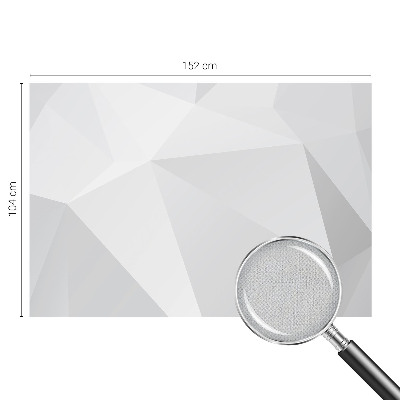 Removable wall mural with a gray triangle pattern