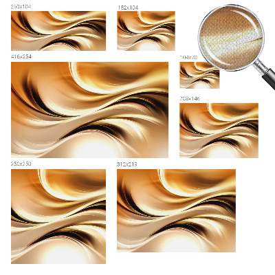 Peel and stick wall mural for living room with fluid line motif