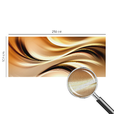 Peel and stick wall mural for living room with fluid line motif