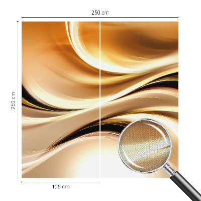 Peel and stick wall mural for living room with fluid line motif