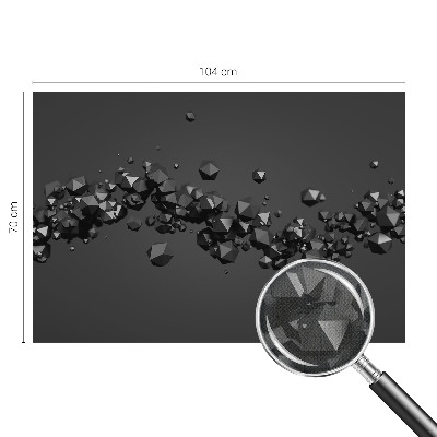 Peel and stick wall mural with a black abstract blob pattern suitable for bedroom walls