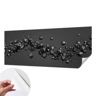 Peel and stick wall mural for bedroom Black lumps
