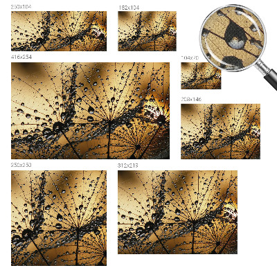 3D photo wallpaper mural with a delicate drops design