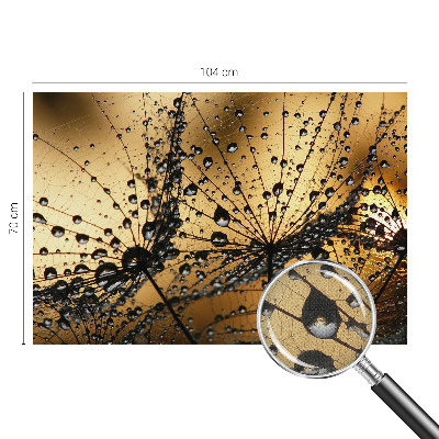 3D photo wallpaper mural with a delicate drops design