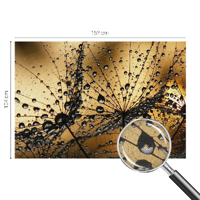 3D photo wallpaper mural with a delicate drops design