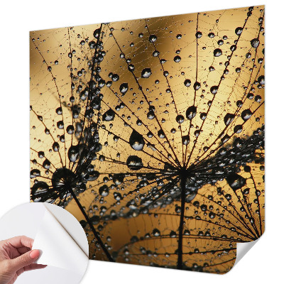 3D photo wallpaper mural with a delicate drops design