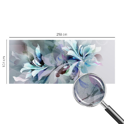 Nursery wall mural with a floral abstract design