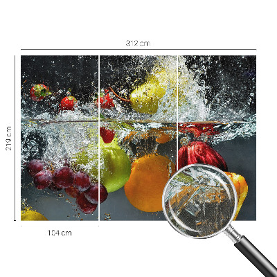 Peel and stick wall mural Fruit in water