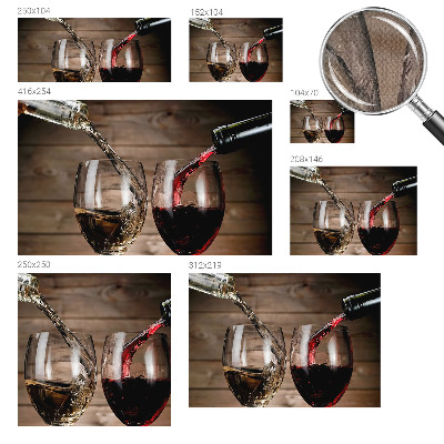 Baby room wall mural with a playful glasses of wine illustration suitable for nurseries