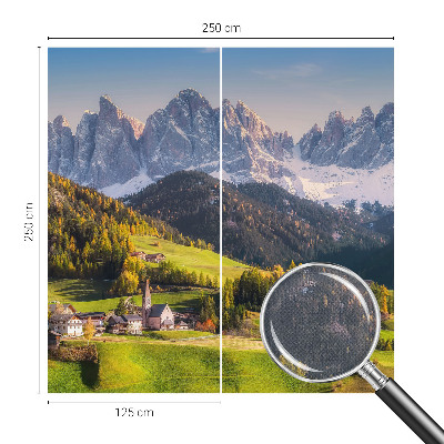 Removable wall mural featuring a mountain landscape