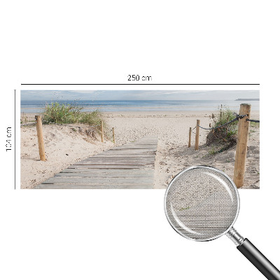 Peel and stick wall mural for bedroom featuring a wooden walkway design