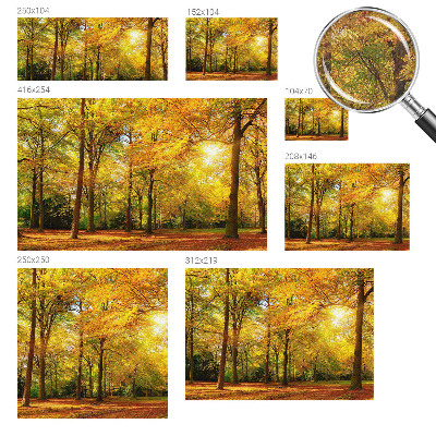 3D photo wallpaper mural with a golden leaves design