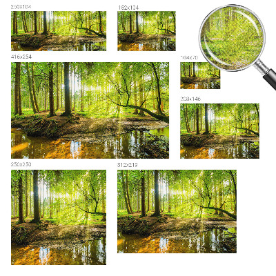 Children's wall mural featuring a green landscape design
